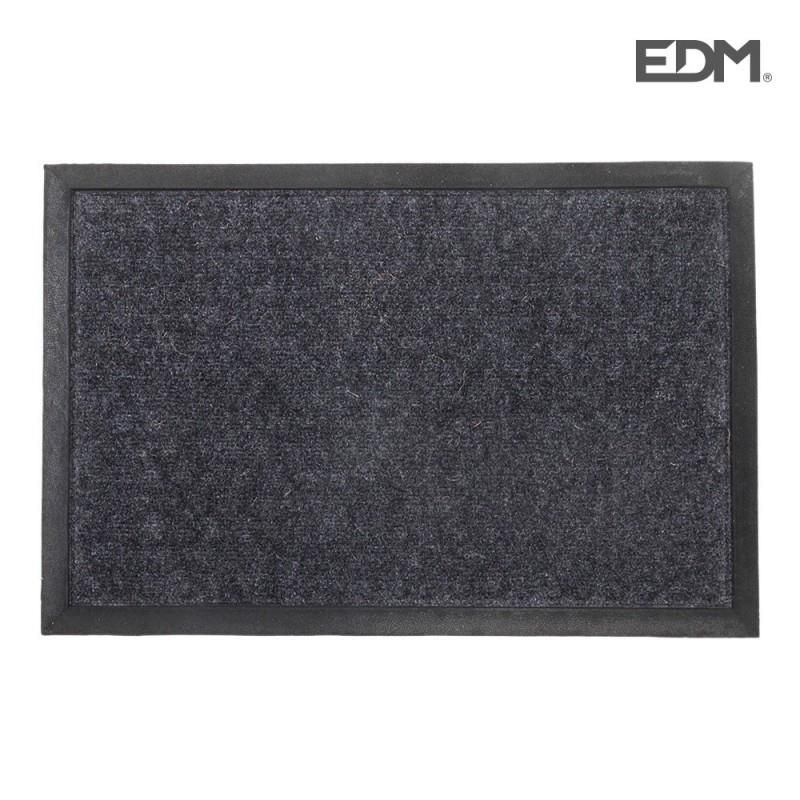 Felpudo 60x40cm liso gris oscuro  edm