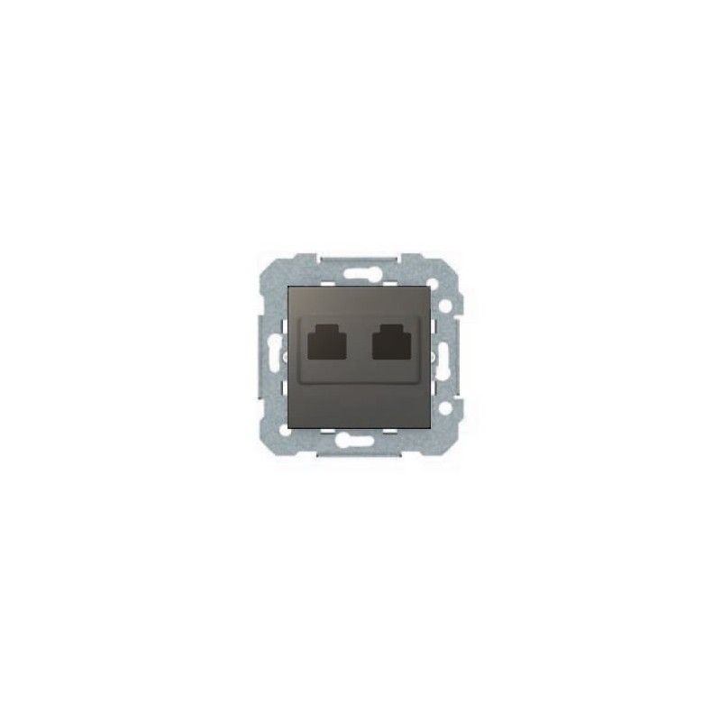 Toma doble RJ45 cat6 gris lava BJC 23586-2GL