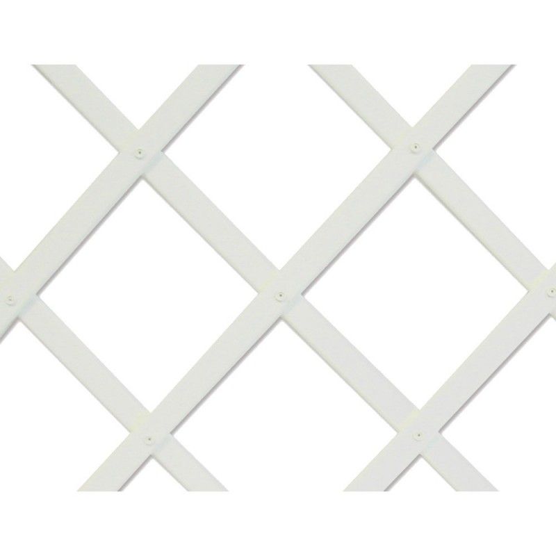 Celosía PVC blanca de 100 x 200 cm para jardín