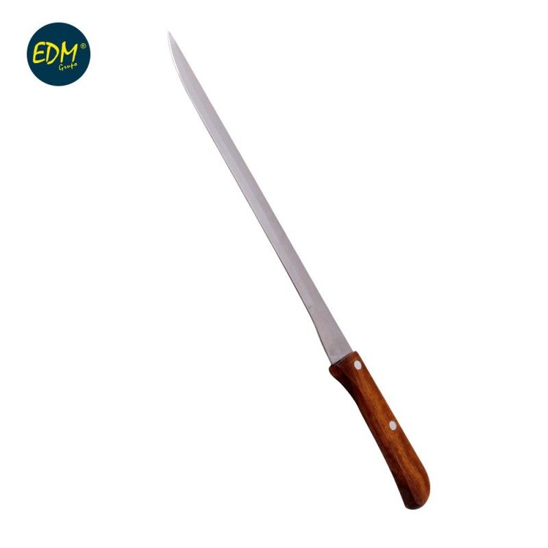 Cuchillo jamonero mango de madera 36,5cm