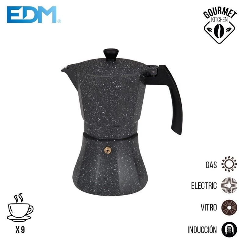 Cafetera de aluminio - 9 tazas induccion - edm