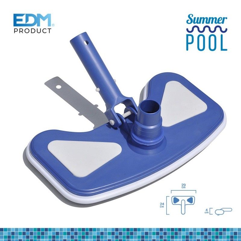 Limpador de piscina manual clássico 29x24x4cm cor azul EDM