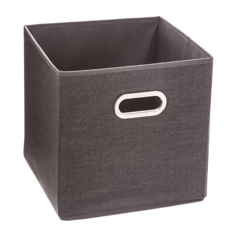 Caja organizadora color gris oscuro para estanteria 31x31x31cm