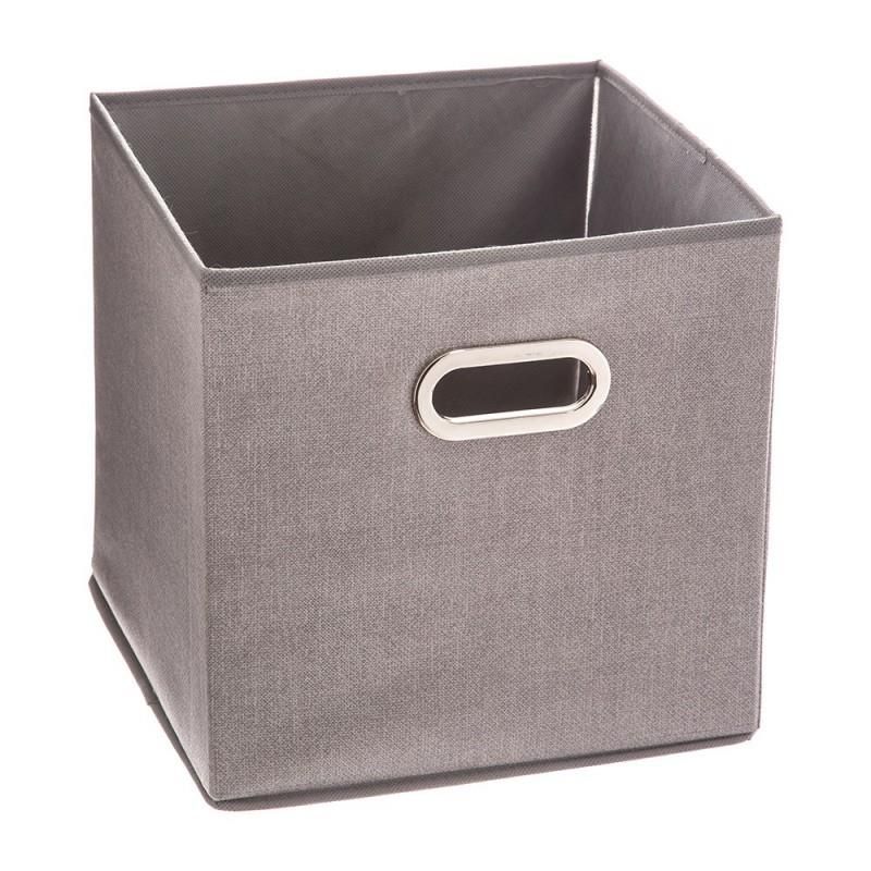 Caja organizadora color gris claro para estanteria 31x31x31cm