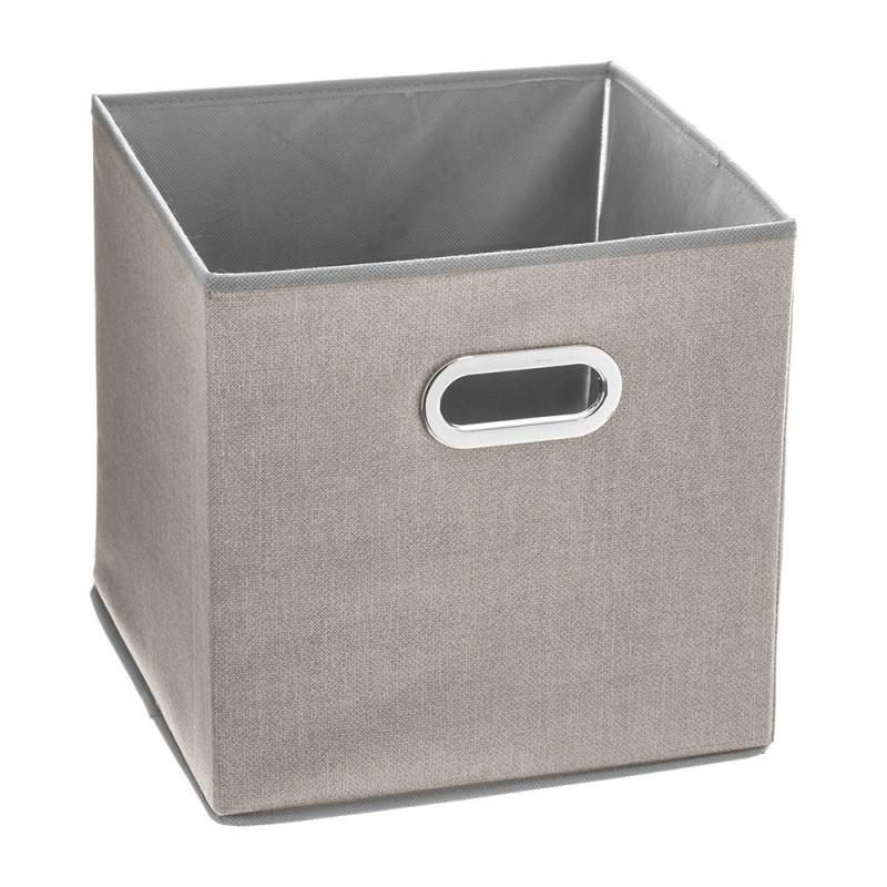 Caja organizadora color beige para estanteria 31x31x31cm