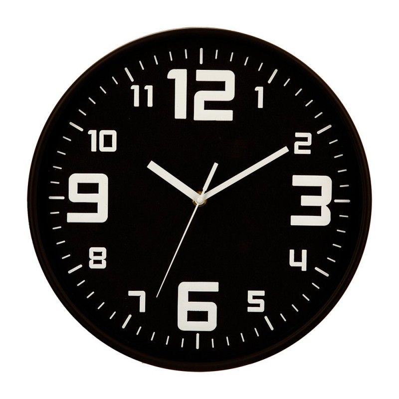 Reloj color negro diam.30cm