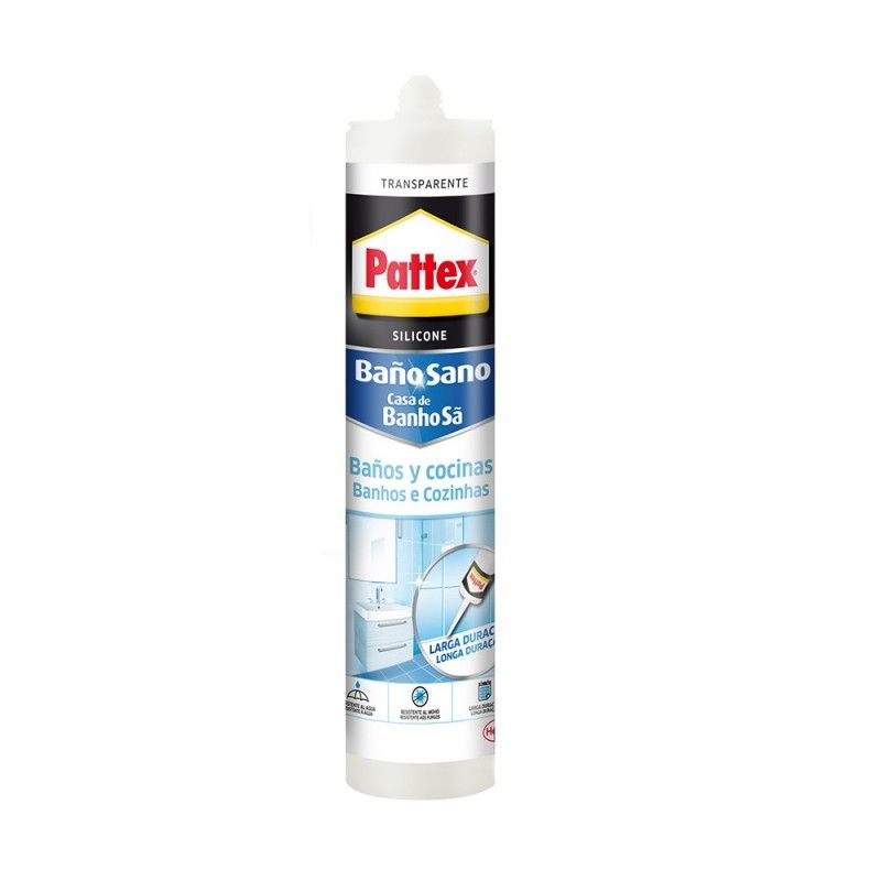 PATTEX Silicone Banheiros e Cozinhas Transparentes 280ml 1965762