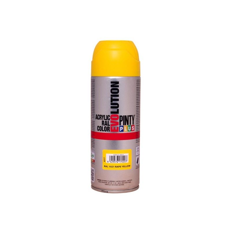 PintyPlus Evolution Spray Paint RAL 1021 Colza Amarelo 520cc