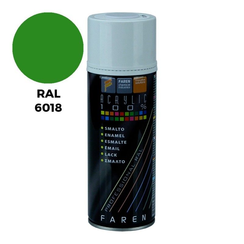 Tinta Spray PintyPlus Evolution RAL 6018 Verde Amarelado 520cc