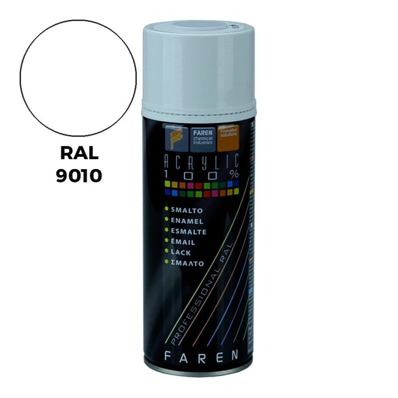 Tinta spray PintyPlus Evolution RAL 9010 Branco Puro Mate 520cc