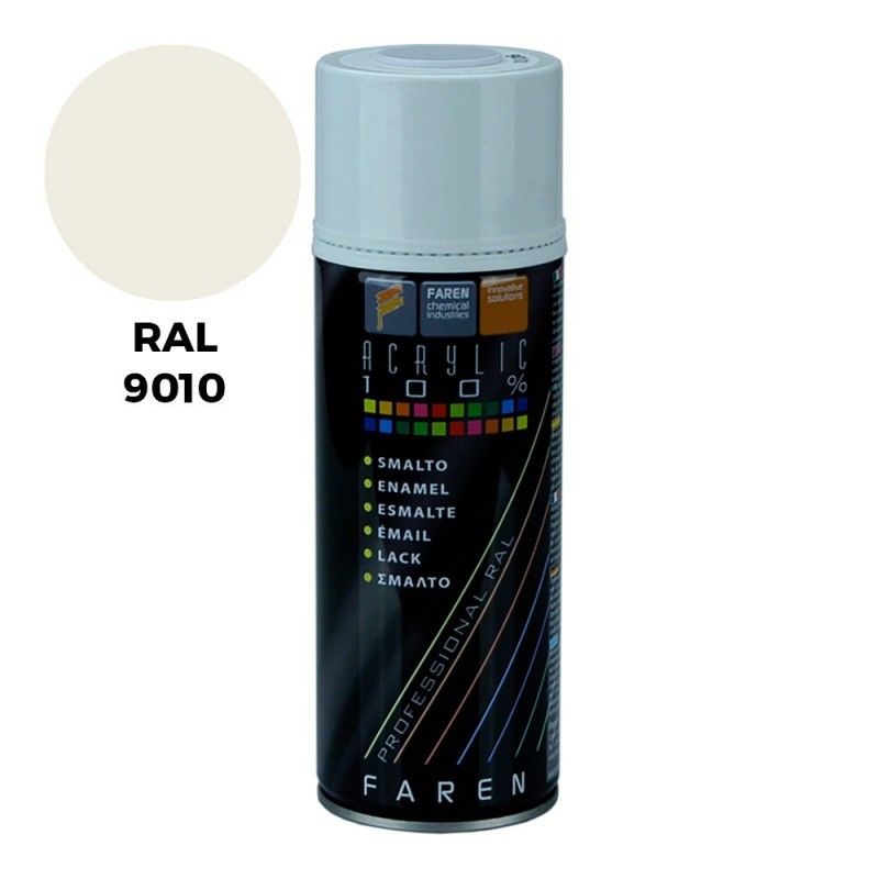 Tinta Spray PintyPlus Evolution RAL 9010 Branco Cetim Puro 520cc