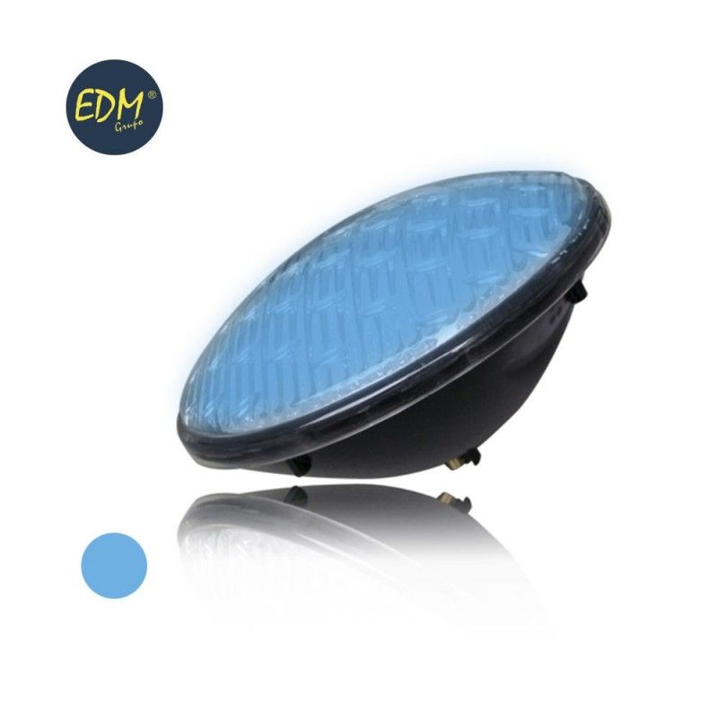 Lâmpada LED para piscina PAR56 EDM 15W 1300lm Luz Azul IP68 Ø17,6x6cm