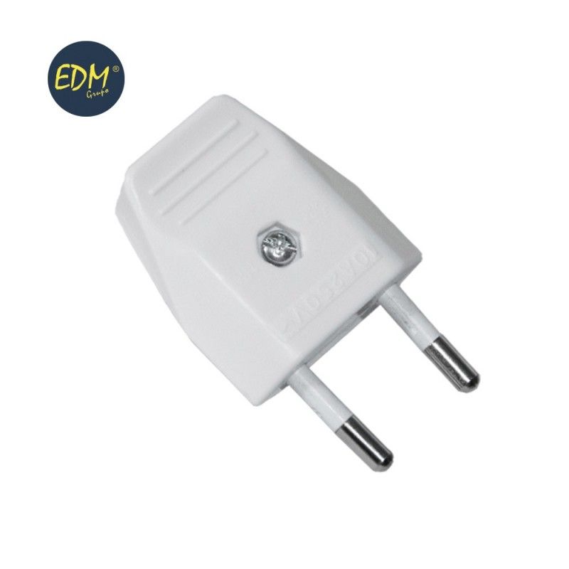 Plugue EDM 10A 250V 4mm Branco (Embalado)