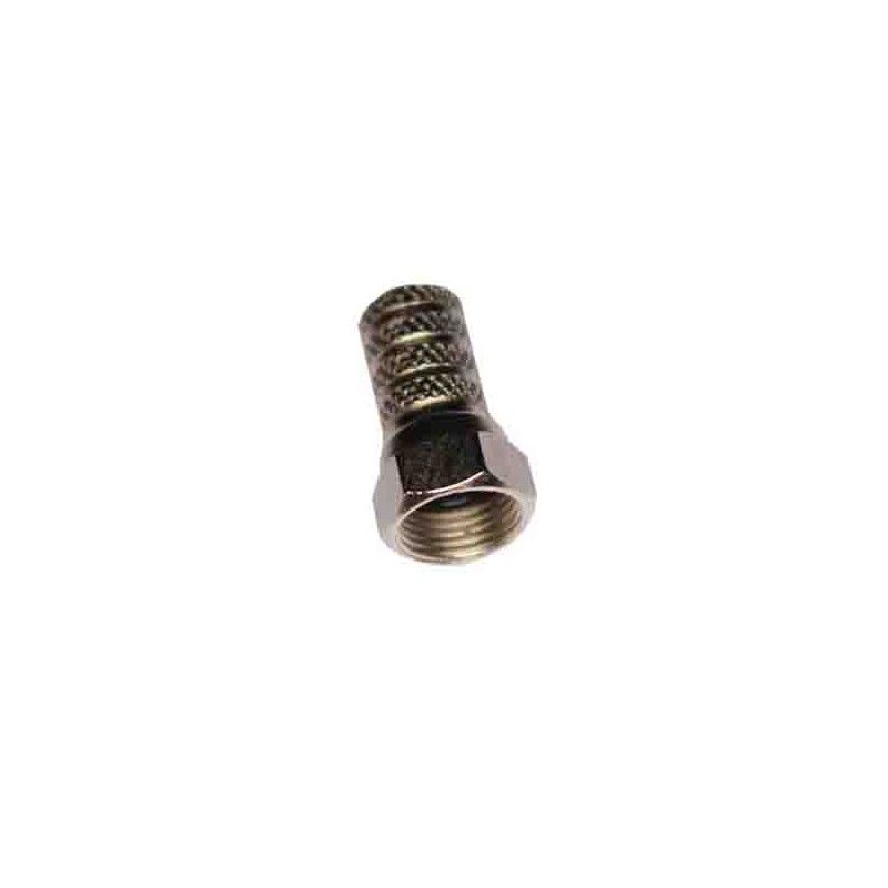 Conector "f" parabolica metalico. calidad supra envasado