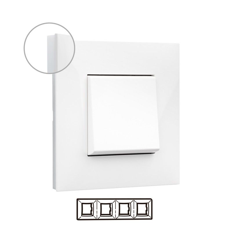 Quadro 4 elementos VALENA NEXT branco LEGRAND 741004