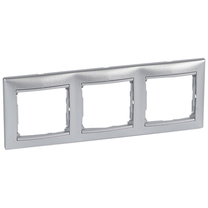 Marco 3 elementos horizontal aluminio  LEGRAND 770153