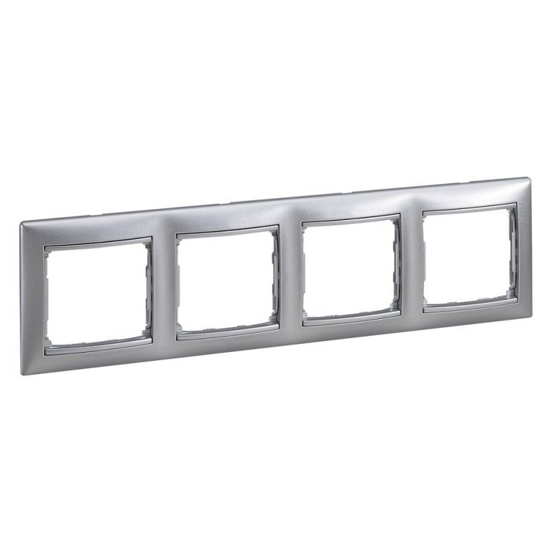 Marco 4 elementos horizontal aluminio  LEGRAND 770154