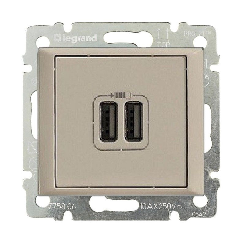 Base VALENA 2xUSB 1550ma 5v marfim LEGRAND 774170