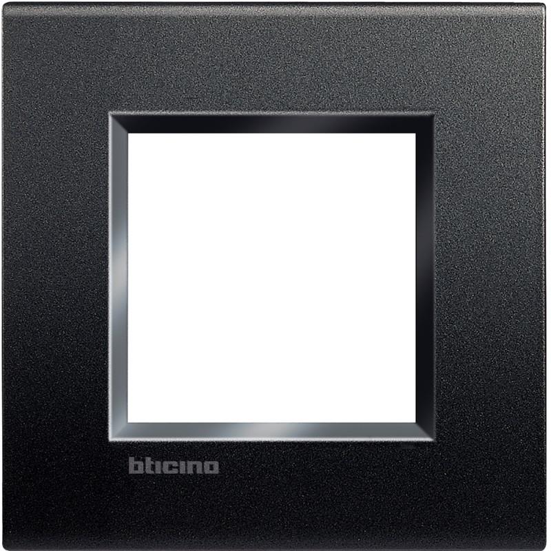 Placa cuadrada Livinglight Antracita 2 módulos LNA4802AR