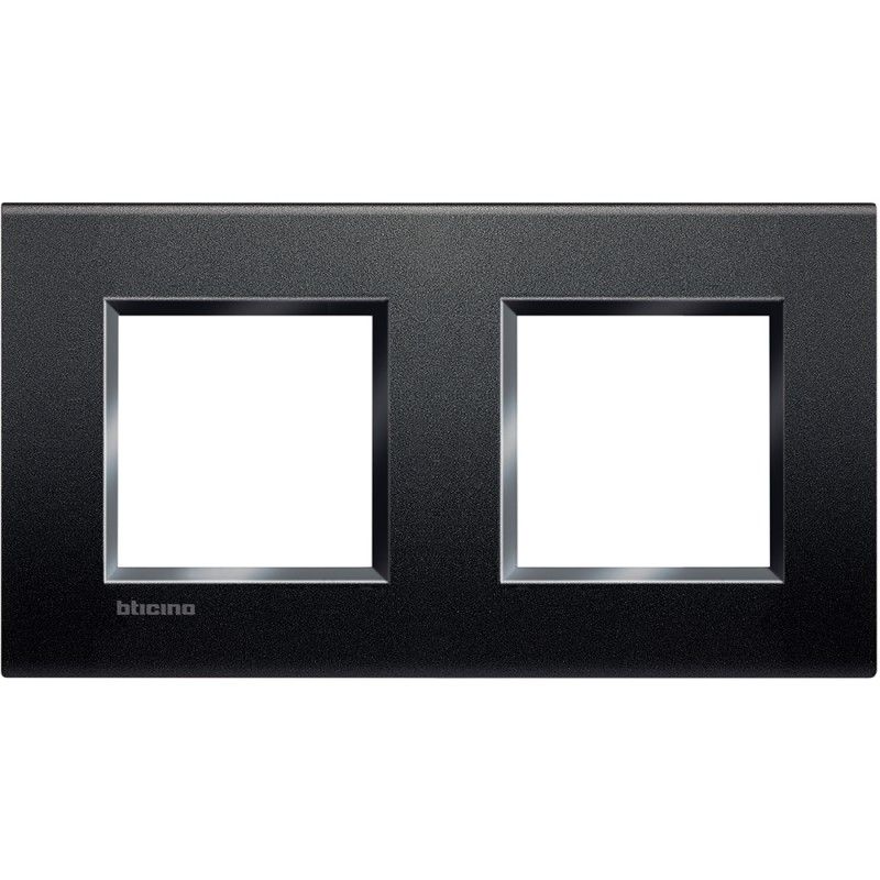 Placa quadrada Livinglight Antracite 2 x 2 módulos LNA4802M2AR