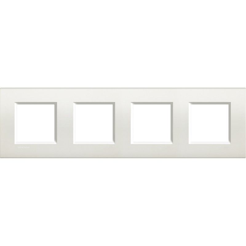 Livinglight Placa quadrada branca 2 x 4 módulos LNA4802M4BI