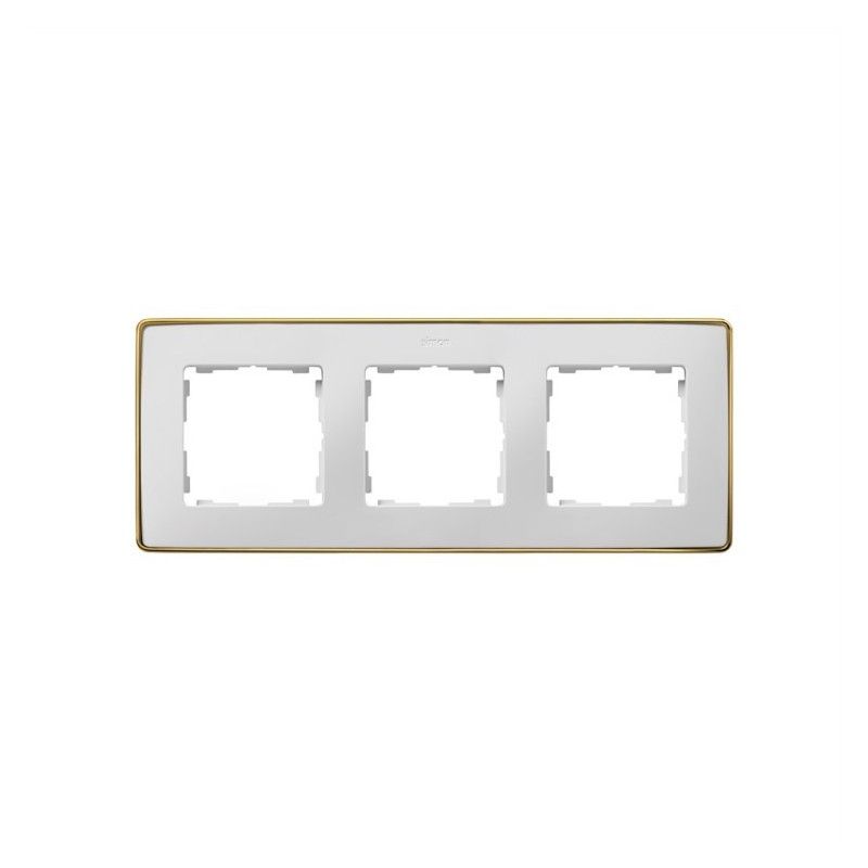 Moldura 3 elementos base ouro branco SIMON 82 DETAIL 8201630-245