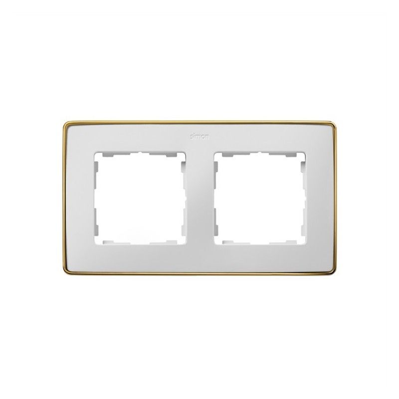 Moldura 2 elementos base ouro branco SIMON 82 DETAIL 8201620-245